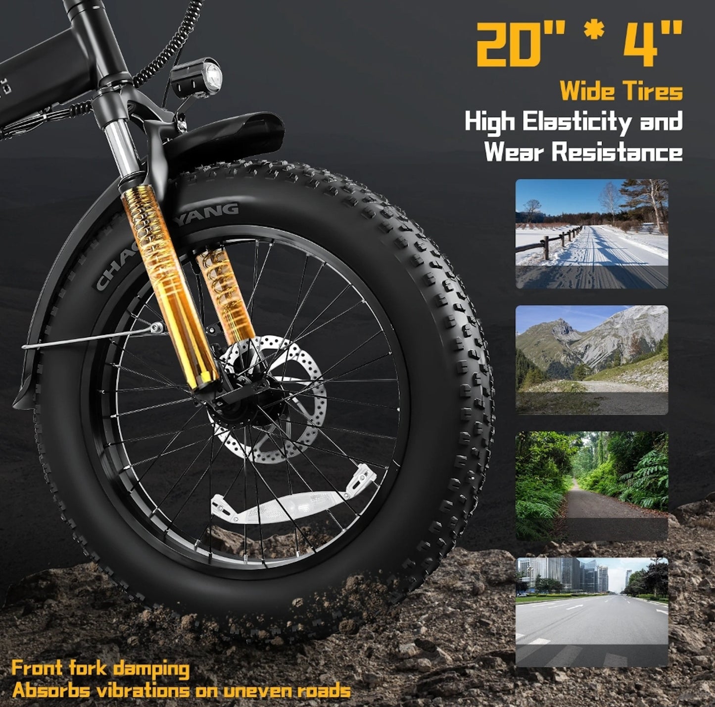 GB20 Golf EBike – 45KM/H Off-Road Electric Bike with Removable Seat (20” Fat Tires)