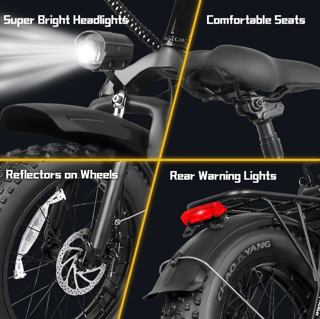 GB20 Golf EBike – 45KM/H Off-Road Electric Bike with Removable Seat (20” Fat Tires)