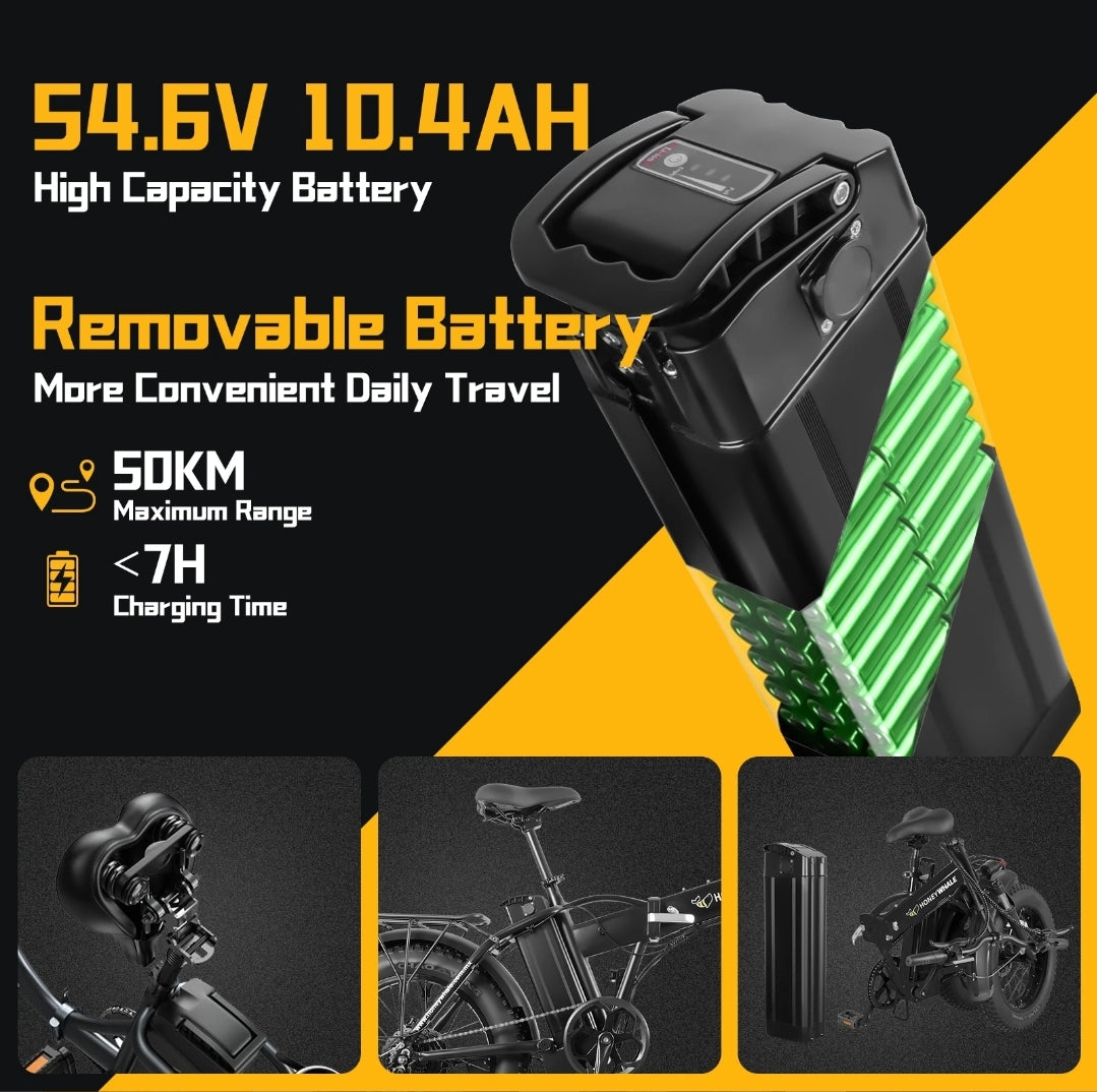 GB20 Golf EBike – 45KM/H Off-Road Electric Bike with Removable Seat (20” Fat Tires)